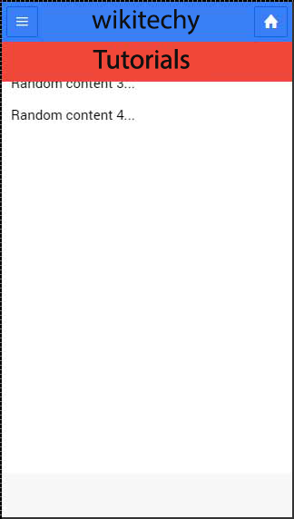  random content in ionic